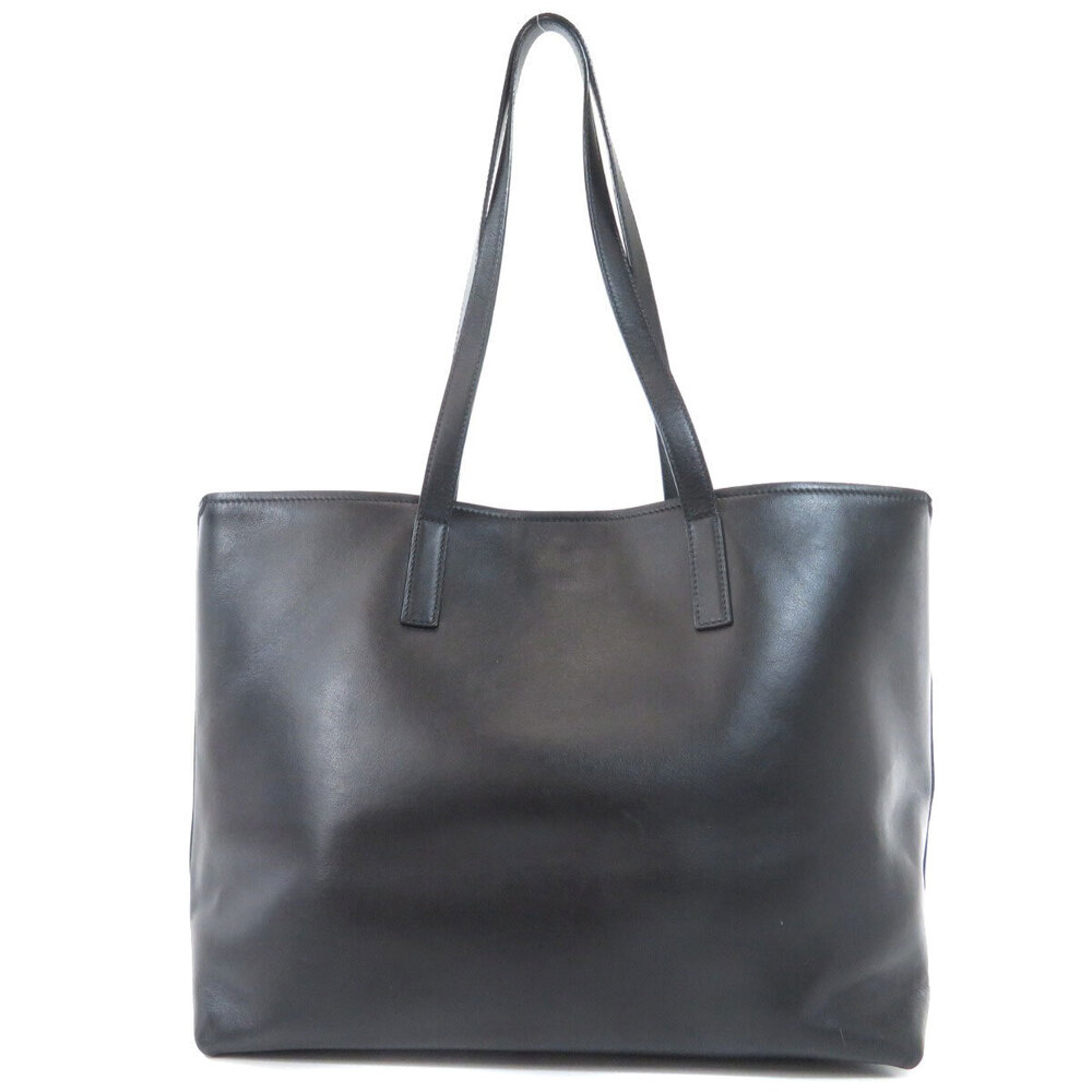 Prada logo exterior patch pocket Black distinctive tote